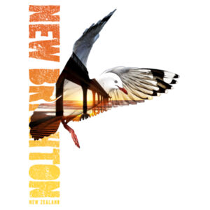 Red-billed gull New Brighton - Kids Youth T shirt Design