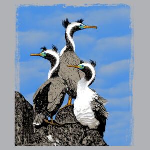 Spotted Shags Banks Peninsula - Mens Block T shirt Design