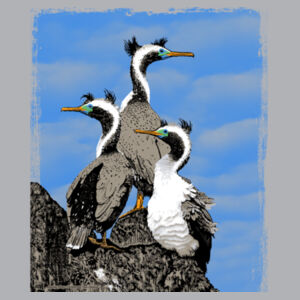 Spotted Shags Banks Peninsula - Mens General Long Sleeve Tee Design