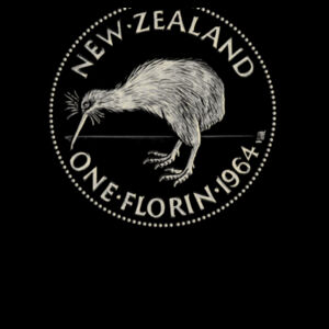 Kiwi New Zealand one florin coin - Mens Block T shirt Design