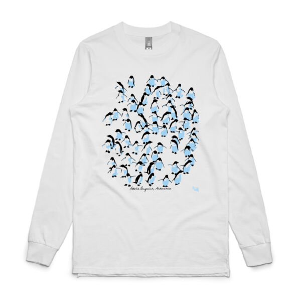 Adelie Penguins Antarctica - Mens Base Longsleeve Tee Thumbnail