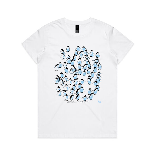 Adelie Penguins Antarctica - Womens Maple Tee Thumbnail