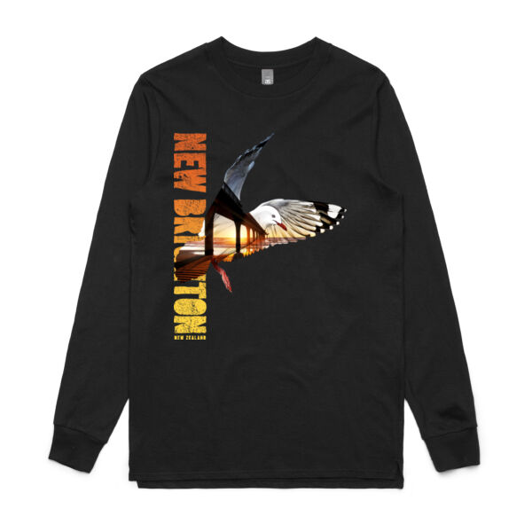 Red-billed gull New Brighton - Mens Base Longsleeve Tee Thumbnail