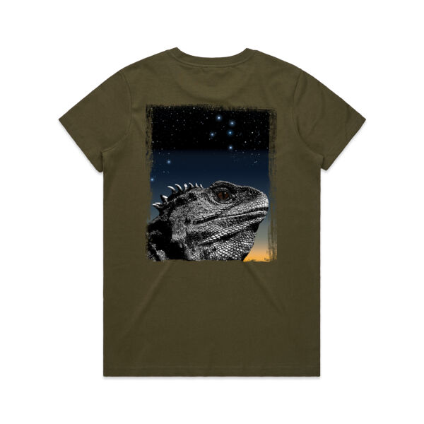 Tuatara Under The Stars - Womens Maple Tee Thumbnail