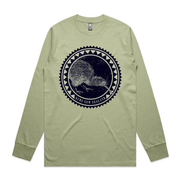 Iconic Kiwi t-shirt  - Mens Classic Long Sleeved Tee Thumbnail