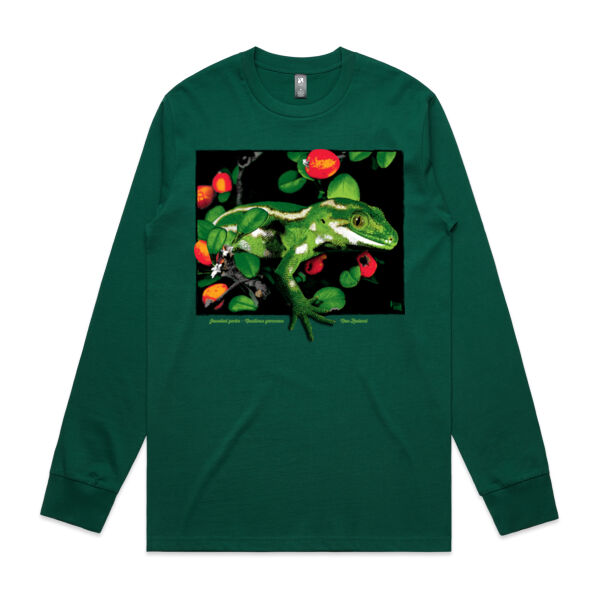 Jewelled gecko Banks Peninsula - Mens Classic Long Sleeved Tee Thumbnail