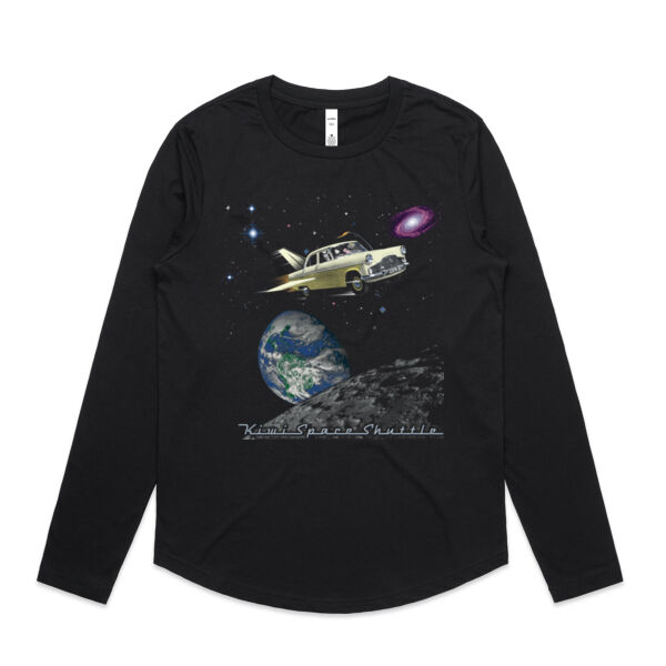  Kiwi Space Shuttle - Womens Curve Longsleeve Tee Thumbnail