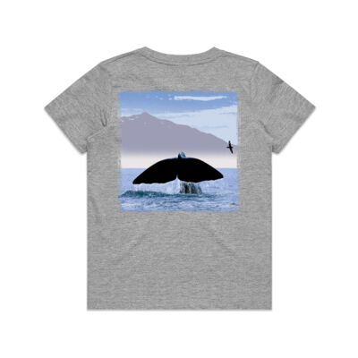 Whale tail Kaikoura - Kids Youth T shirt Thumbnail