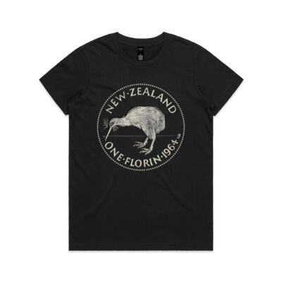 Kiwi florin coin - Womens Maple Tee Thumbnail