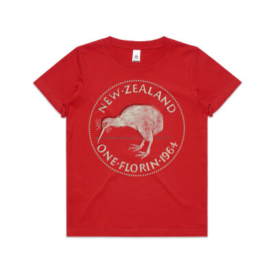 Kiwi florin coin - Kids Youth T shirt Thumbnail